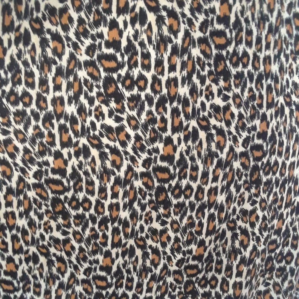 AGB Retro Leopard Print A Line Short Puff Sleeve … - image 10